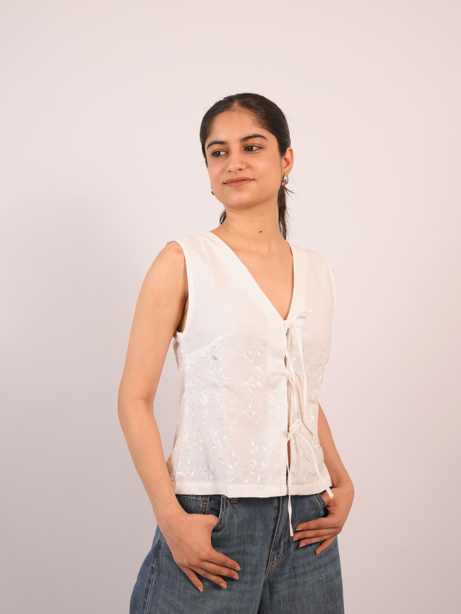 Yang Embroidered Vest